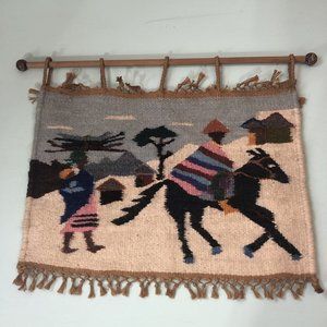 vintage Moteng weavers wall hanging Africa